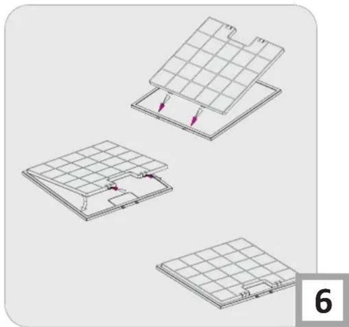 Three technical diagrams showing a grid-patterned panel assembly process, with no visible text or symbols.