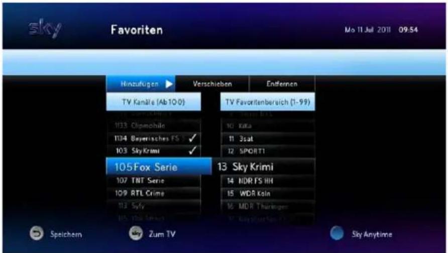 HUMAX S HD 4 - Favoriten hinzufügen - 1
