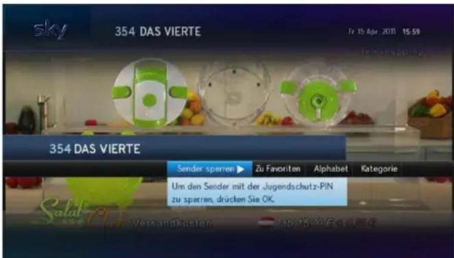 HUMAX S HD 4 - Kanal sperren - 1