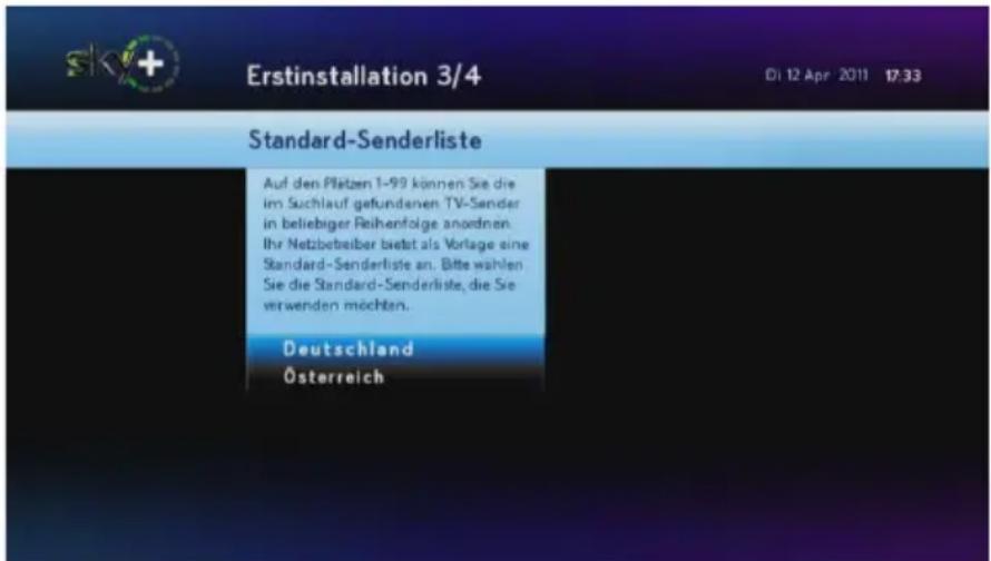 HUMAX S HD 4 - Vorkonfigurierte Favoritenliste auswählen - 1