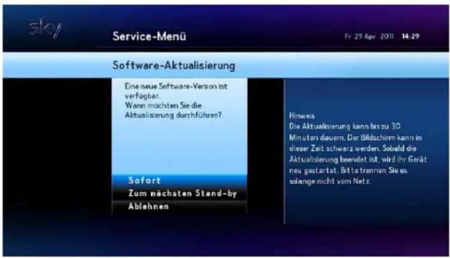HUMAX S HD 4 - Software-Version aktualisieren - 1