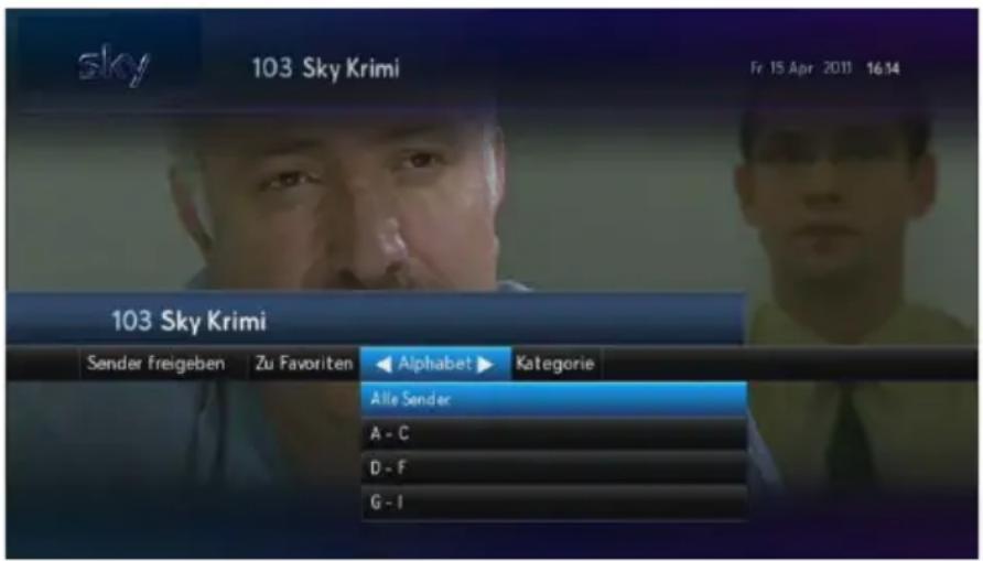 HUMAX S HD 3 - Kanal gezielt finden - 1