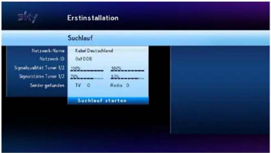 HUMAX S HD 3 - Sendersuchlauf starten - 1