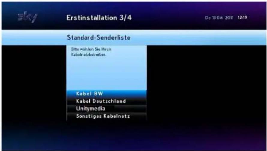HUMAX S HD 3 - Vorkonfigurierte Favoritenliste auswählen - 1