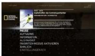 FAUSE AUP/CHANNEL INFORMATION. ALS FAVORIT FROVITEN-MODUS AKTIVIEREN ÄNUTLIC EINSTELLIGEN R/V