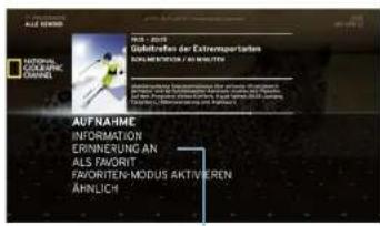 AUFNAHME INFORMATION ERNEURGUNG AN ALS FAVORIT FAVORITEN-MODUS AKTIVIEREN ÄHN LICH