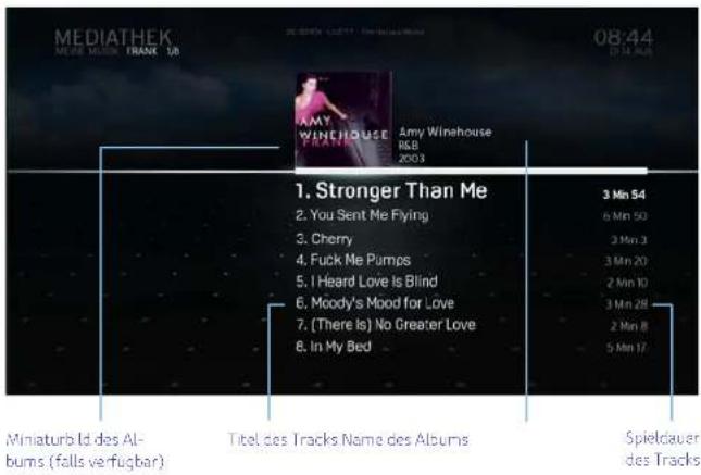 MEDIATHEK MYE MUSEN FRANK 18 08:44 01:16 AUS AMY WINEHOUSE Amy Winehouse R&B 2003 1. Stronger Than Me 2. You Sent Me Flying 3. Cherry 4. Fuck Me Pimps 5. I Heard Love Is Blind 6. Moody's Mood for Love 7. (There Is) No Greater Love 8. In My Bed 3 Min 54 6 Min 50 3 Min 3 3 Min 20 2 Min 10 3 Min 28# 2 Min 8 5 Min 17 Miniaturb Id des Al- bums (falls ver-fugbar) Titel des Tracks Name des Albums Spieldauer des Tracks