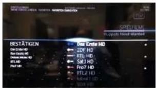 BESTÄTIGEN On-Drive HD On-Side HD On-Side (S) RFL HD RFL HD Best Eside HD 2DF HD RTL HD Sall HD Prod HD RTL HD Wolte HD Wolte HD