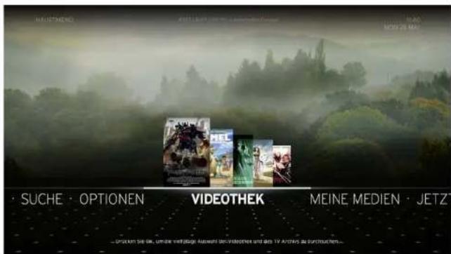 SUCHE • OPTIONEN VIDEOTHEK MEINE MEDIEN • JETZ