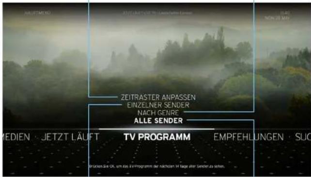 ZEITRASTER ANPASSEN EINZELNER SENDER NACH GENRE ALLE SENDER TV PROGRAMM EMPFEHLUNGEN · SUC Mitarien Sie Öl, um das 30 Programm der nachdem 14 Tage aller Sender zu sehen.