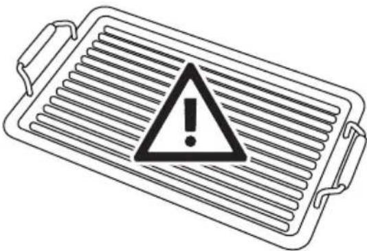 SMEG P261XGHD - Einschränkungen für die Verwendung der Grillpfannen - 1