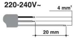 220-240V~ 4 mm² 20 mm