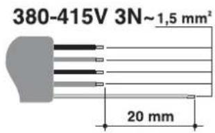 380-415V 3N~1,5 mm² 20 mm