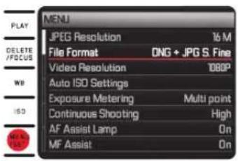 LEICA X-U Typ 113 - Confirming a setting: - 1
