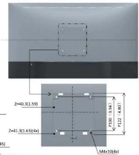 Z=40.3(1.59) Z=41.3(1.63)(4x) P100 (3.94) P122 (4.80) M4x10(4x)
