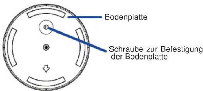 Bodenplatte Schraube zur Befestigung der Bodenplatte