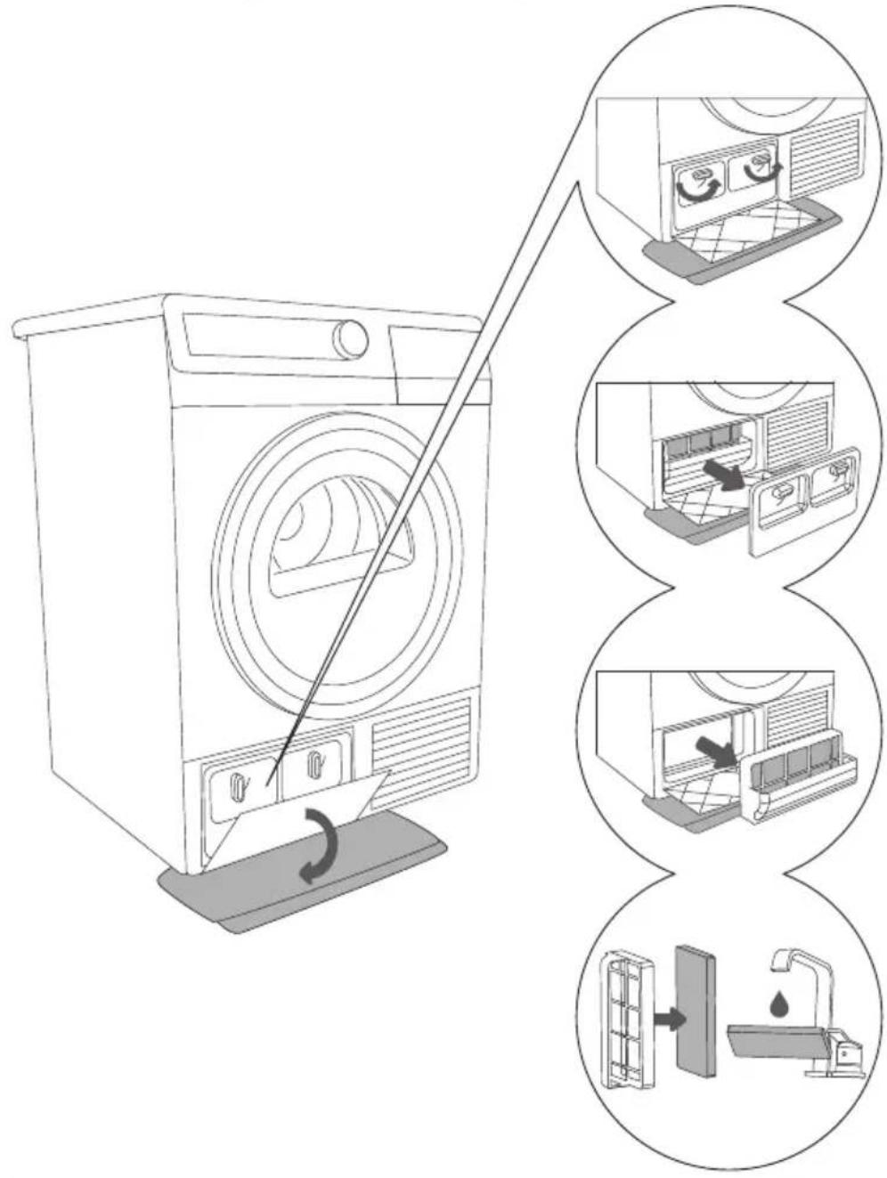 GORENJE D85F66NA - REINIGUNG DES FILTERS DER WÄRMEPUMPE - 1