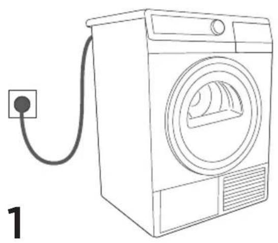 GORENJE D85F66NA - EINSCHALTEN DES WÄSCHETROCKNERS - 1