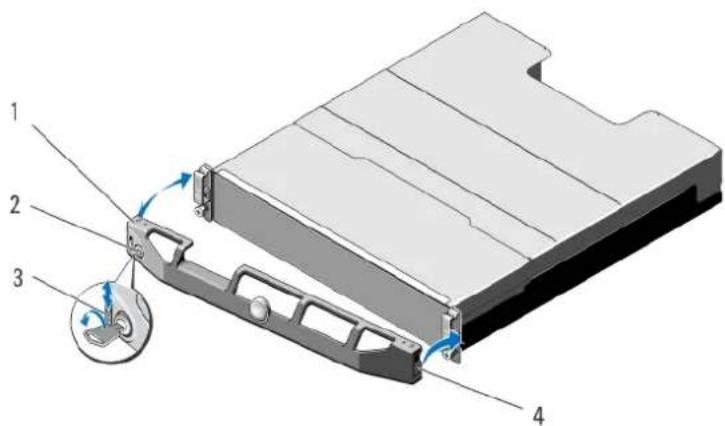 Technical diagram of a mechanical assembly with numbered components and directional arrows indicating motion or movement.