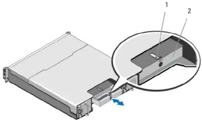 DELL PowerVault MD3800i - Removing a RAID Controller Module Blank - 1