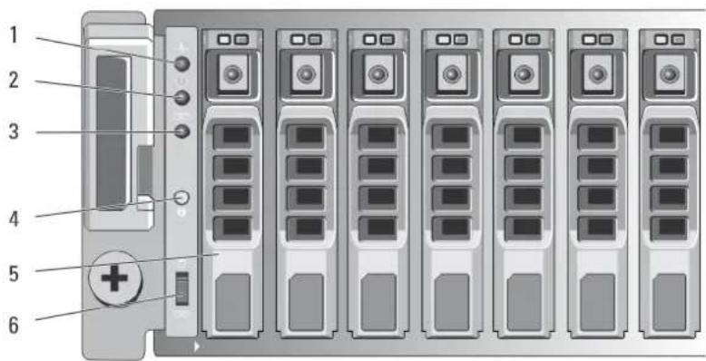 Diagram of server rack unit with numbered labels pointing to different tower positions and a plus button symbol.