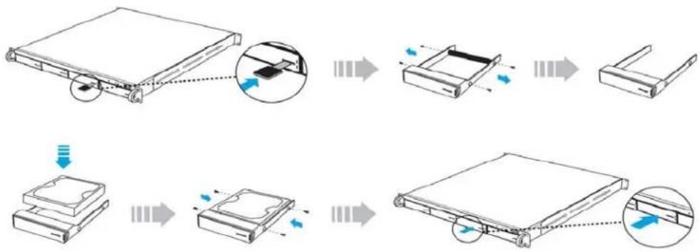 Sans Digital KT-ES208X12HP8E - Hard Drive Installation - 1