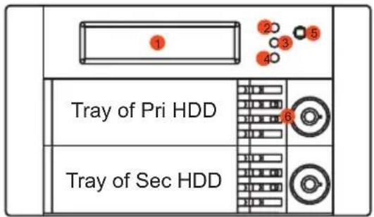 Tray of Pri HDD Tray of Sec HDD