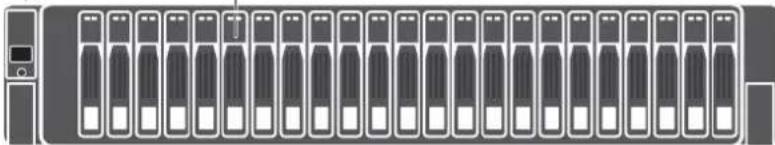 DELL SCv2000 - Speichersystem SCv2000/SCv2020 – Anzeigen und Funktionen der Frontblende - 2