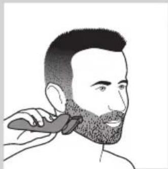 PHILIPS CP9331 - Using the Beard Styler attachment with comb - 4