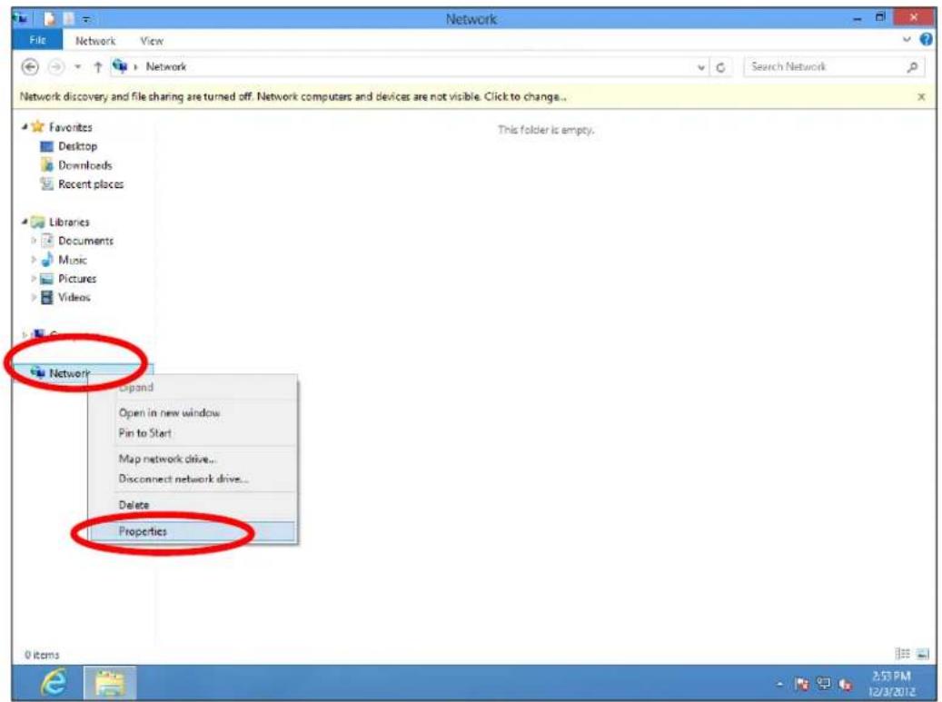 Intellinet AC1750 (525787) - Right-click "Network," then select "Properties." - 1