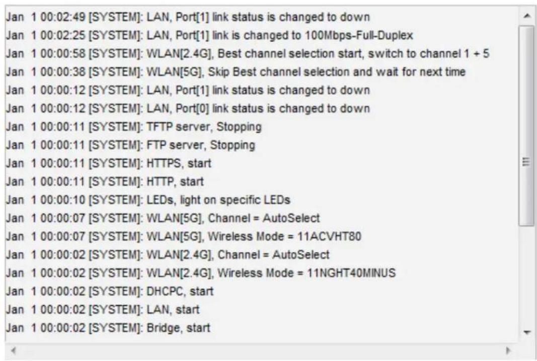 Intellinet AC1750 (525787) - When the log is full, old entries are overwritten. - 1