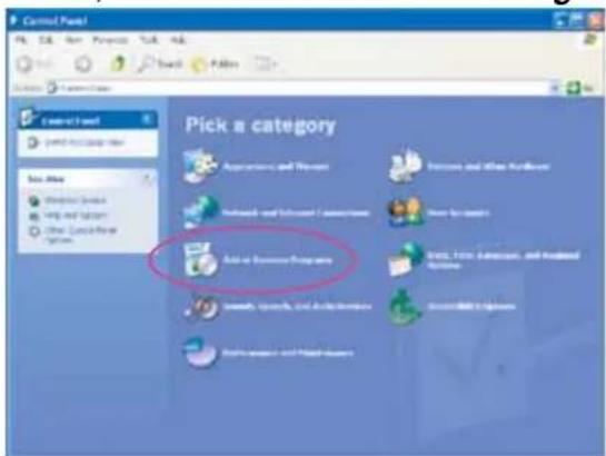 Control Panel Pick a category Add to Consumer Programs Add to Software Programs