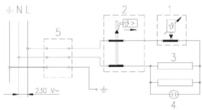 ± NL 5 230 V~ 1 2 3 4