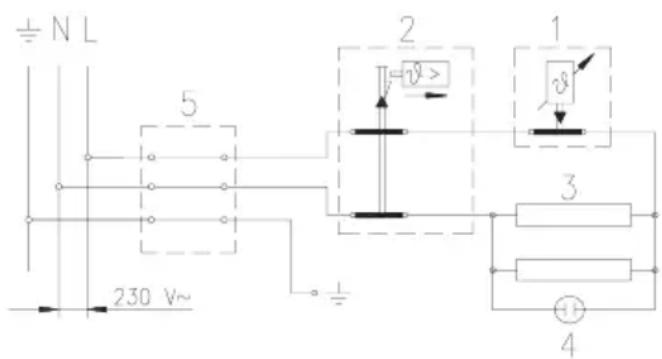 ± N L 5 230 V~ 1 2 3 4