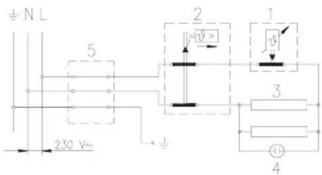 ± N L 5 230 V~ 1 2 3 4