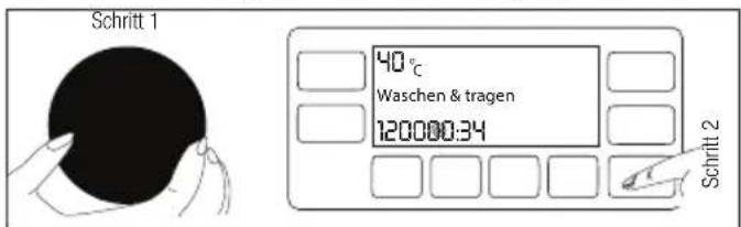 Schritt 1 40°C Waschen & tragen 120000:34 Schritt 2