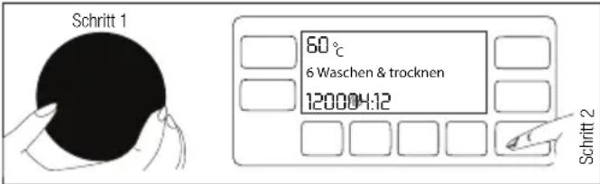 Schritt 1 60 °C 6 Waschen & trocknen 120004:12 Schritt 2