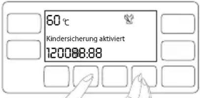 50 °C Kindersicherung aktiviert 120088:88