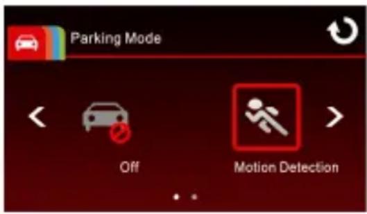 Parking Mode Off Motion Detection