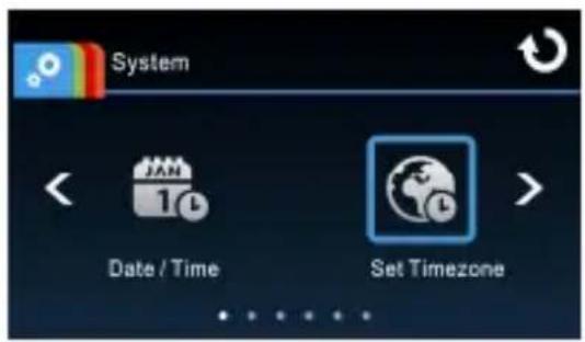 System Date / Time Set Timezone
