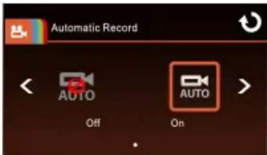 Automatic Record AUTO Off On