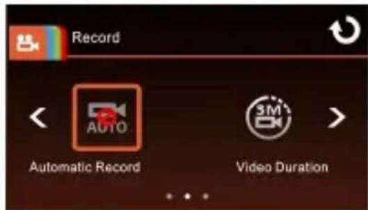 Record AUTO Automatic Record Video Duration