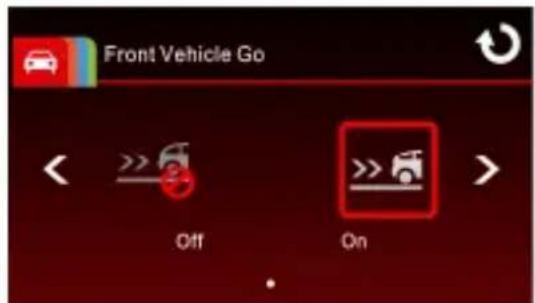 Front Vehicle Go Off On