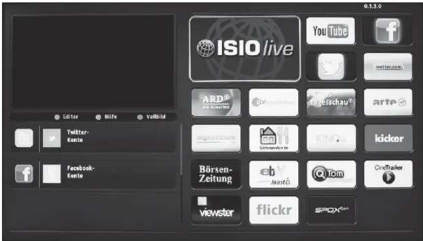0.3.3.0 ISIO live YouTube f ARD® RIS INDICATOR Börsen- Zeitung Jaastü Tom CriteTrailer viewster flickr SPOX