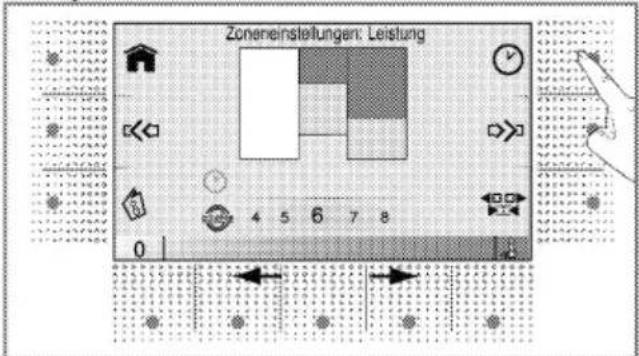 Zoneneinstellungen: Leistung 0 4 5 6 7 8