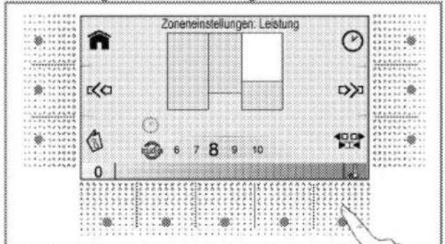 Zoneinstellungen: Leistung 6 7 8 9 10