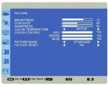 INFOCUS JTouch 65" Whiteboard - OSD (ON-SCREEN DISPLAY) MENU SYSTEM - 1