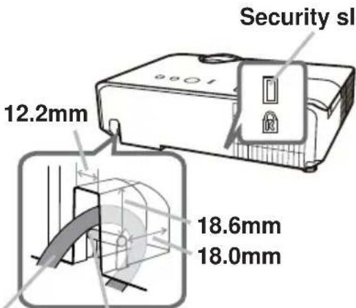 Security lock 12.2mm 18.6mm 18.0mm