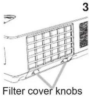 3 Filter cover knobs