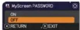 HITACHI CP-WX4041WN - Turning on the MyScreen PASSWORD - 1